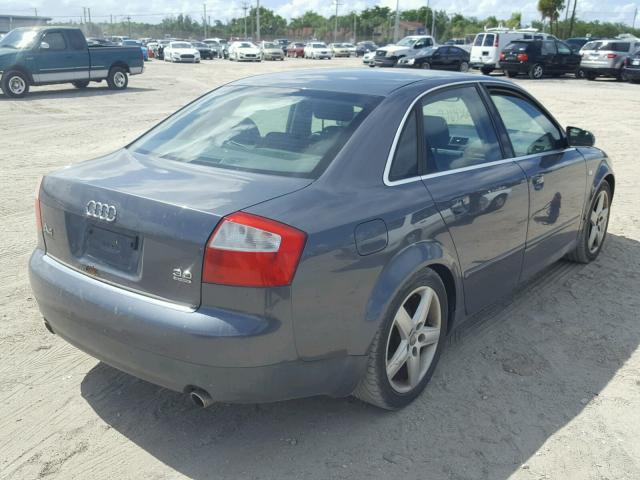 WAULT68EX2A154796 - 2002 AUDI A4 3.0 QUA GRAY photo 4