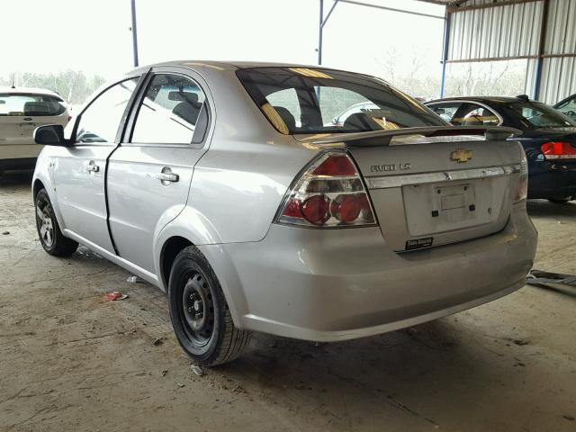 KL1TD56638B052109 - 2008 CHEVROLET AVEO BASE Күміс фото 3