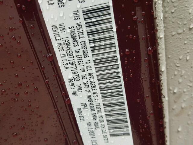 1A8HX58T19F710733 - 2009 CHRYSLER ASPEN LIMI MAROON photo 10