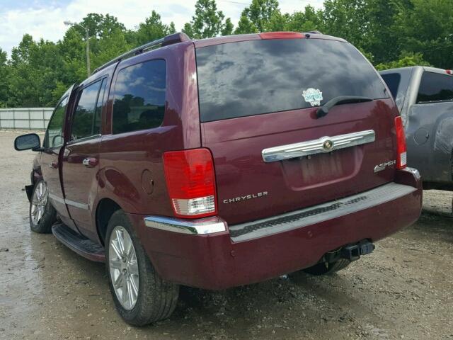 1A8HX58T19F710733 - 2009 CHRYSLER ASPEN LIMI MAROON photo 3