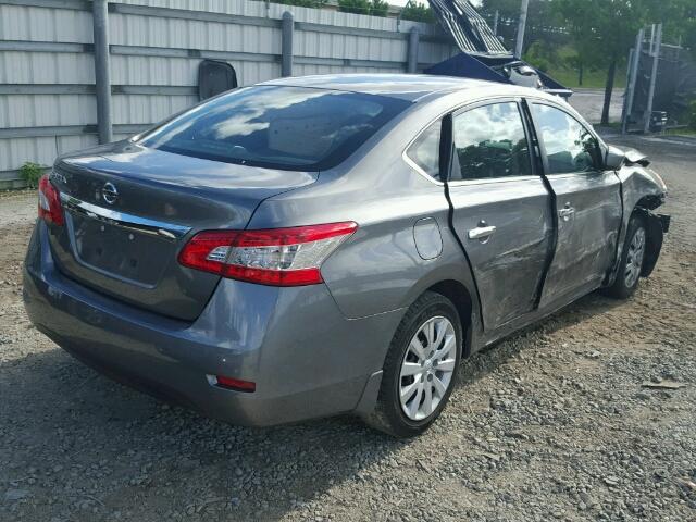 3N1AB7AP9FY270543 - 2015 NISSAN SENTRA GRAY photo 4