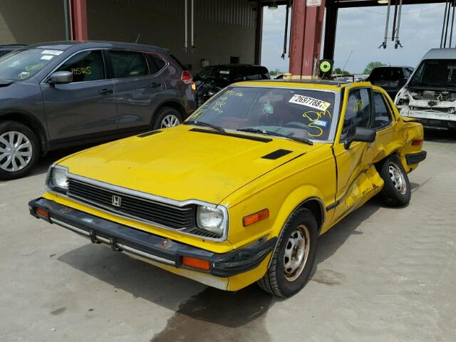 JHMSN5227CC038123 - 1982 HONDA PRELUDE YELLOW photo 2