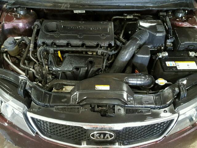 KNAFU4A29A5857487 - 2010 KIA FORTE PURPLE photo 7