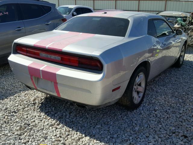 2C3CDYAG5CH105455 - 2012 DODGE CHALLENGER SILVER photo 4