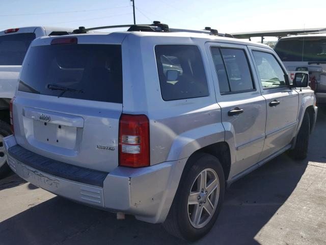 1J8FT48W37D400311 - 2007 JEEP PATRIOT LI SILVER photo 4