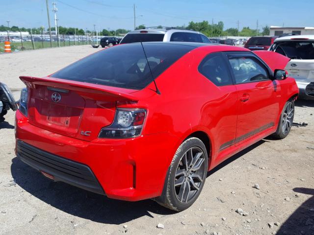 JTKJF5C70E3081301 - 2014 TOYOTA SCION TC 红色 照片 4