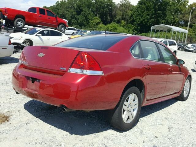 2G1WB5E30E1130921 - 2014 CHEVROLET IMPALA LIM RED photo 4