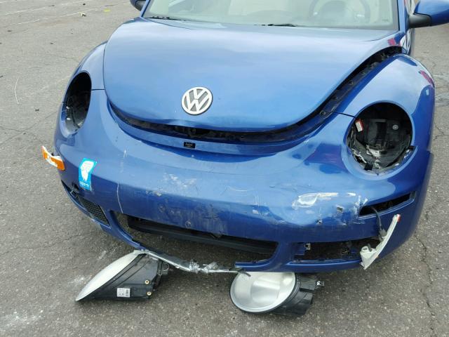 3VWRW31C57M515368 - 2007 VOLKSWAGEN NEW BEETLE BLUE photo 9