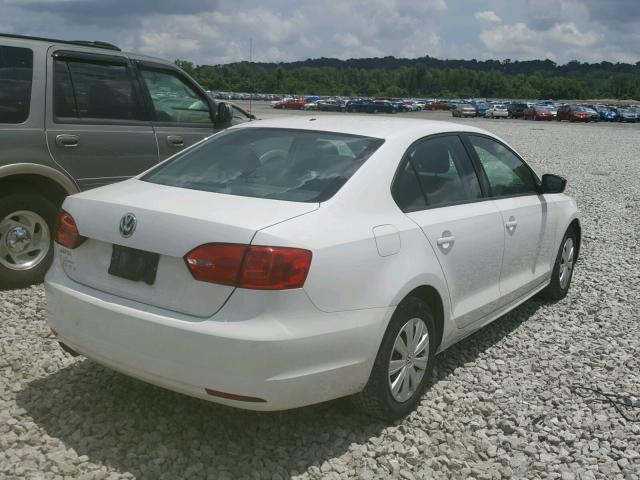3VW2K7AJ8CM371960 - 2012 VOLKSWAGEN JETTA BASE 白色 照片 4