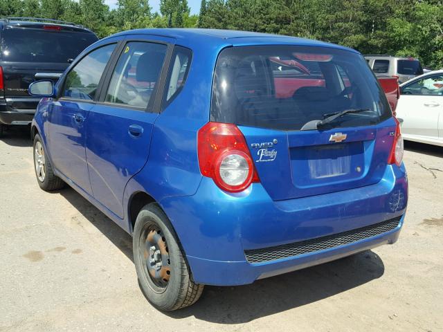 KL1TD66E09B623196 - 2009 CHEVROLET AVEO LS BLUE photo 3