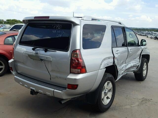 JTEBU17R738002918 - 2003 TOYOTA 4RUNNER LI SILVER photo 4