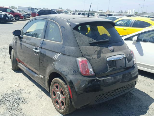 3C3CFFGEXGT118459 - 2016 FIAT 500 ELECTR BLACK photo 3