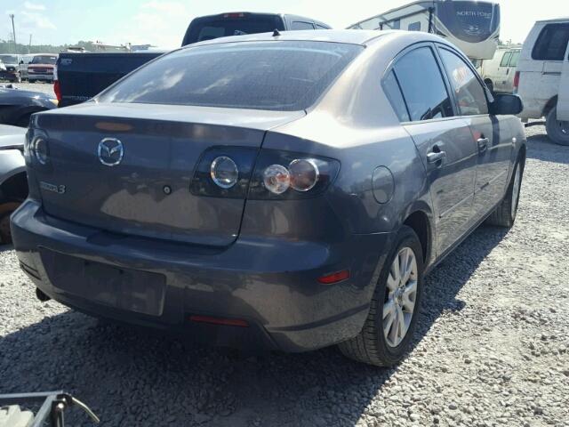 JM1BK12F871667851 - 2007 MAZDA 3 I GRAY photo 4