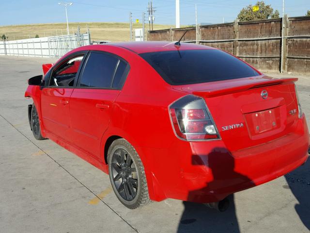 3N1CB61E67L702599 - 2007 NISSAN SENTRA SE- RED photo 3