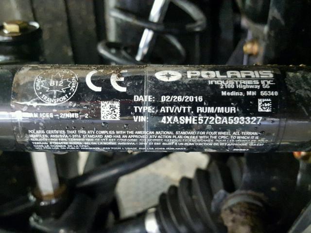 4XASHE572GA593327 - 2016 POLARIS SPORTSMAN GRAY photo 20