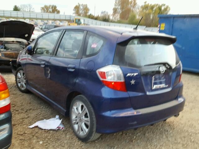 JHMGE8G50BC009104 - 2011 HONDA FIT SPORT BLUE photo 3