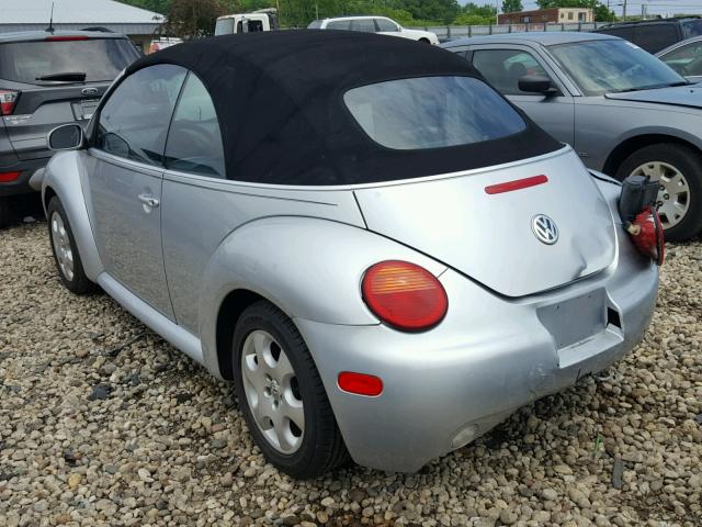 3VWCK21Y73M309860 - 2003 VOLKSWAGEN NEW BEETLE 银色 照片 3