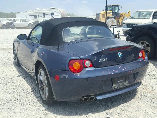 4USBT53423LU04930 - 2003 BMW Z4 3.0 BLUE photo 3