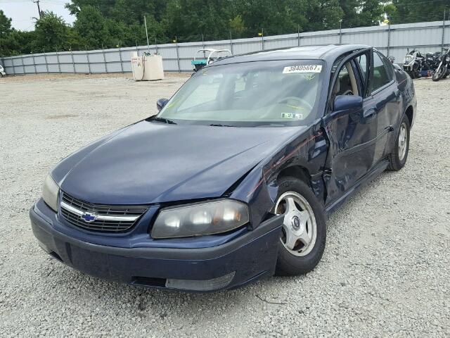 2G1WH55K929353705 - 2002 CHEVROLET IMPALA LS BLUE photo 2