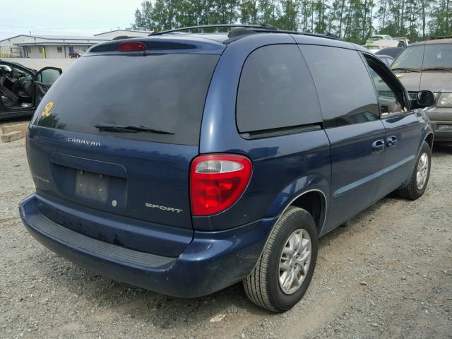 1B4GP45332B673664 - 2002 DODGE CARAVAN SP BLUE photo 4