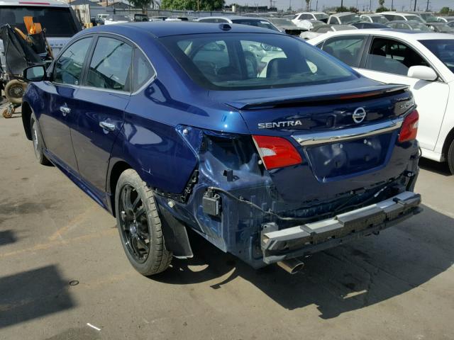 3N1CB7AP8HY232829 - 2017 NISSAN SENTRA SR BLUE photo 3