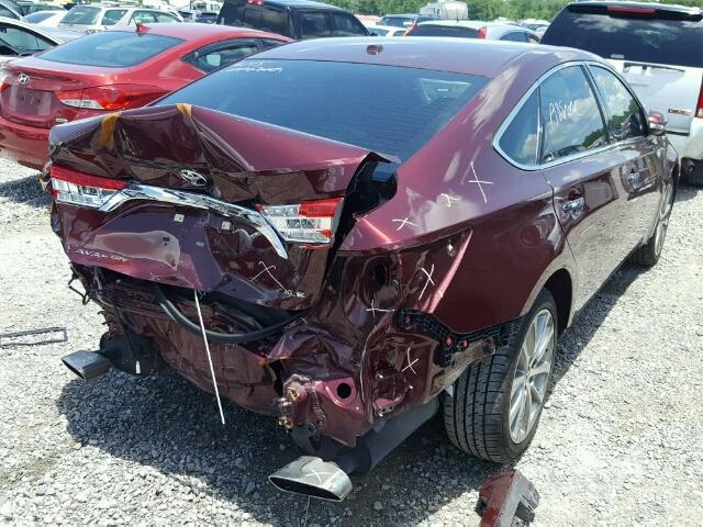 4T1BK1EB7FU152213 - 2015 TOYOTA AVALON XLE BURGUNDY photo 4