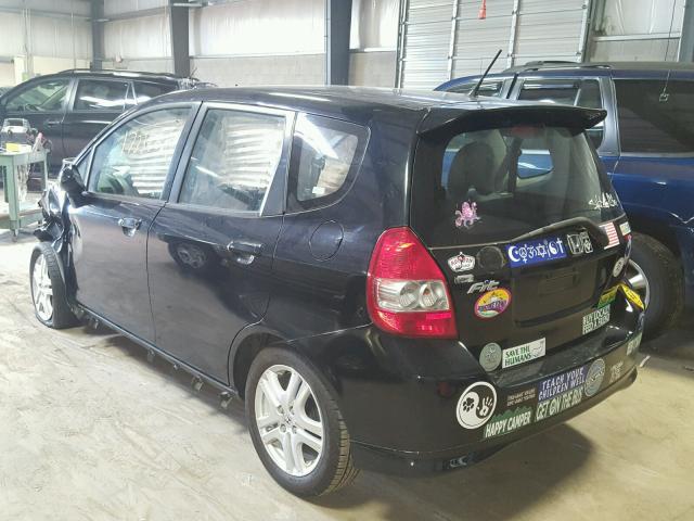 JHMGD38687S041924 - 2007 HONDA FIT S 黑色 照片 3