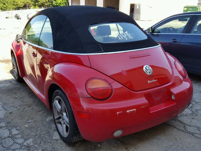 3VWCD31Y25M307288 - 2005 VOLKSWAGEN NEW BEETLE 红色 照片 3