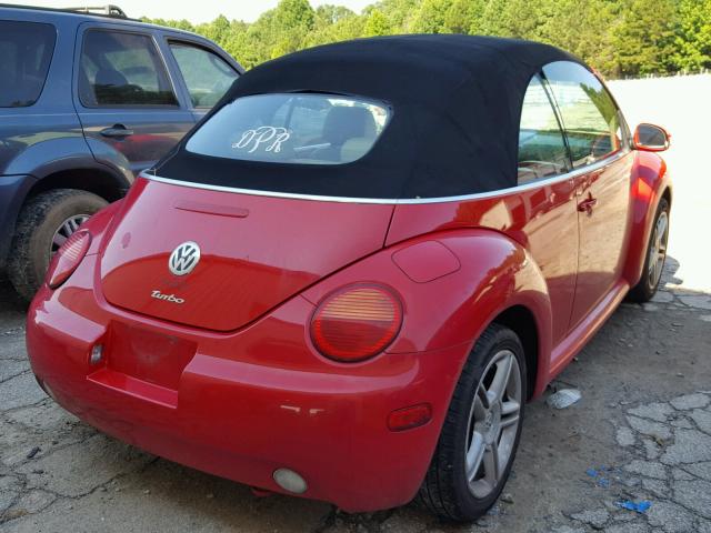 3VWCD31Y25M307288 - 2005 VOLKSWAGEN NEW BEETLE 红色 照片 4