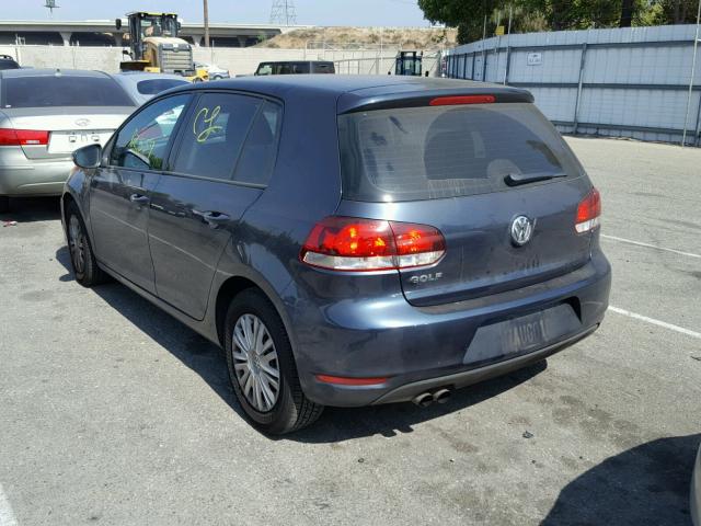 WVWDB7AJ4DW129616 - 2013 VOLKSWAGEN GOLF BLUE photo 3