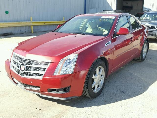 1G6DF577480204413 - 2008 CADILLAC CTS RED photo 2