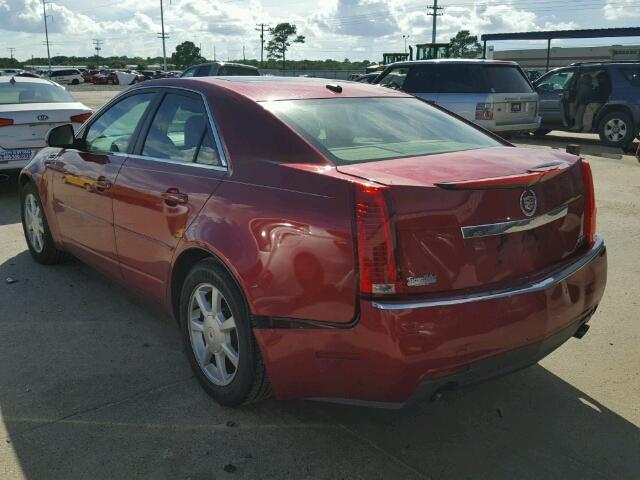 1G6DF577480204413 - 2008 CADILLAC CTS RED photo 3