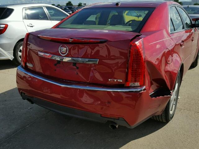 1G6DF577480204413 - 2008 CADILLAC CTS RED photo 9