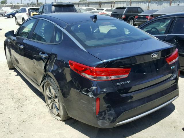 KNAGT4LE3J5022841 - 2018 KIA OPTIMA HYB BLUE photo 3