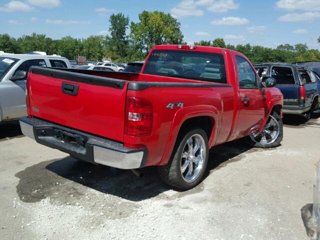 1GCEK14089Z259425 - 2009 CHEVROLET SILVERADO RED photo 4