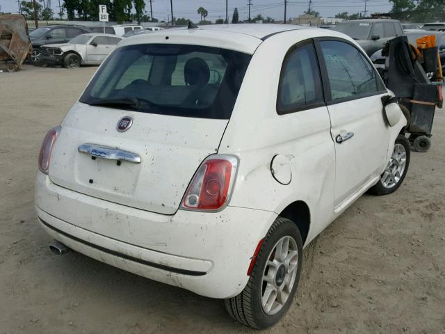 3C3CFFAR5CT291442 - 2012 FIAT 500 POP WHITE photo 4