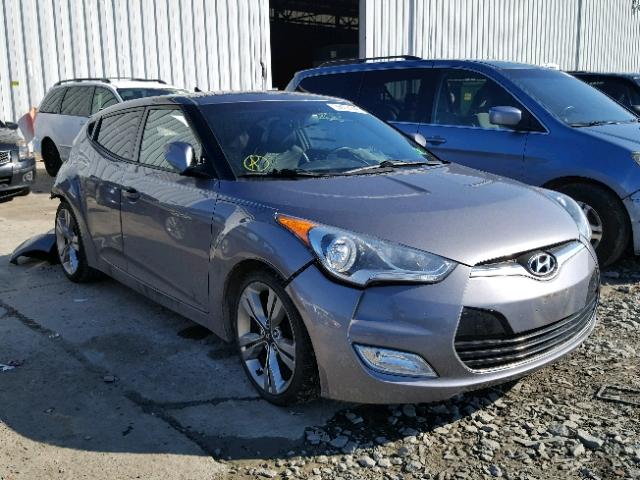 KMHTC6AD1CU047605 - 2012 HYUNDAI VELOSTER B GRAY photo 1