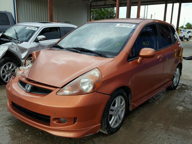 JHMGD37617S001752 - 2007 HONDA FIT S ნარინჯისფერი ფოტო 2
