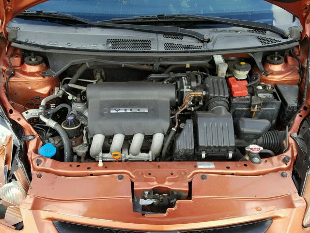 JHMGD37617S001752 - 2007 HONDA FIT S ნარინჯისფერი ფოტო 7