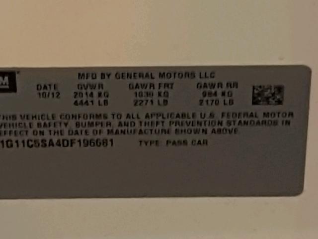 1G11C5SA4DF196681 - 2013 CHEVROLET MALIBU 1LT 白色 照片 10