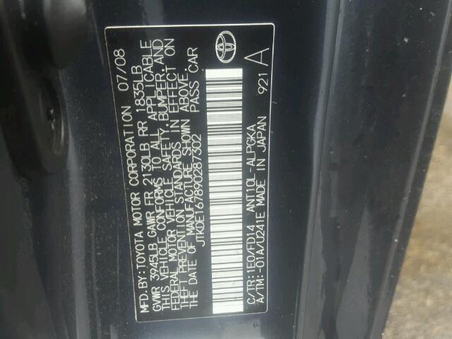 JTKDE167890287302 - 2009 TOYOTA SCION TC 灰色 照片 10