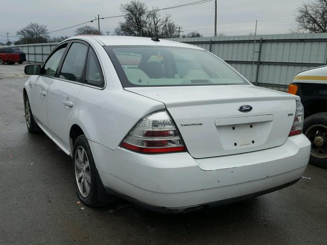 1FAHP24W08G154824 - 2008 FORD TAURUS WHITE photo 3