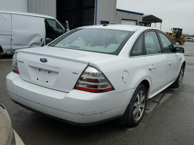 1FAHP24W08G154824 - 2008 FORD TAURUS WHITE photo 4