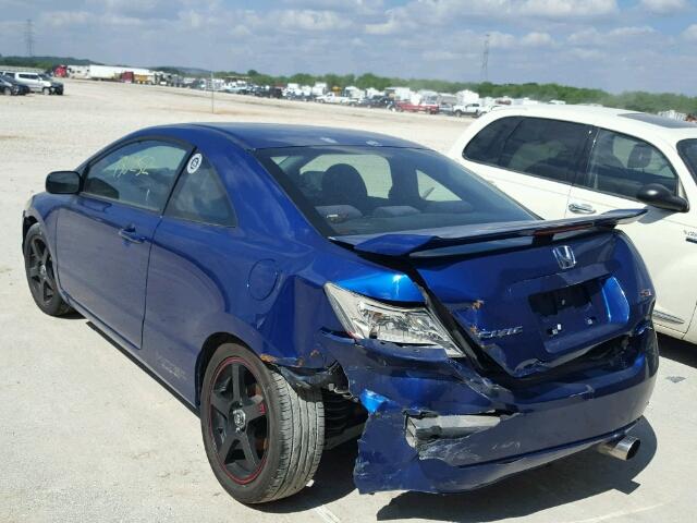 2HGFG21526H711247 - 2006 HONDA CIVIC SI BLUE photo 3