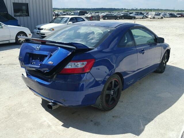 2HGFG21526H711247 - 2006 HONDA CIVIC SI BLUE photo 4