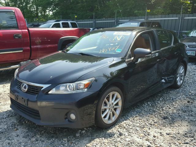 JTHKD5BH4B2039936 - 2011 LEXUS CT 200 BLACK photo 2