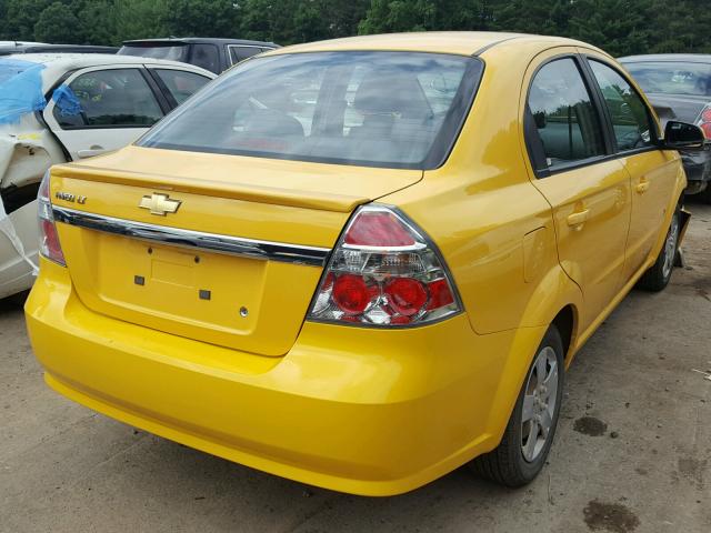 KL1TD5DE5BB131475 - 2011 CHEVROLET AVEO LS YELLOW photo 4