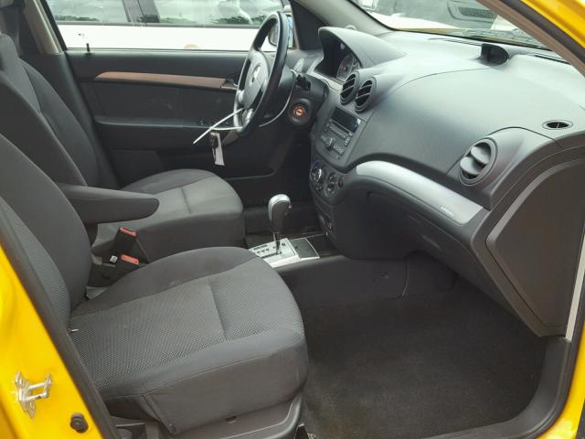 KL1TD5DE5BB131475 - 2011 CHEVROLET AVEO LS YELLOW photo 5
