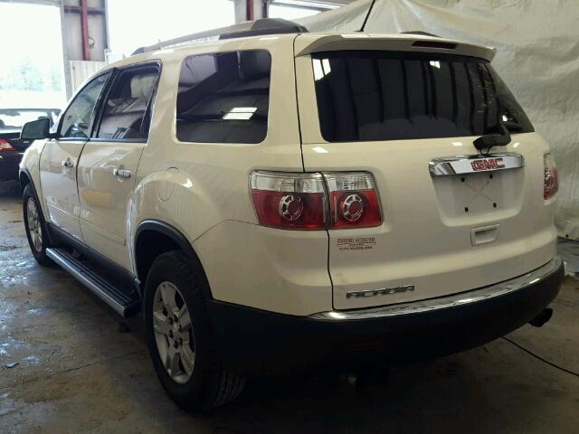 1GKLRKED5AJ250649 - 2010 GMC ACADIA WHITE photo 3