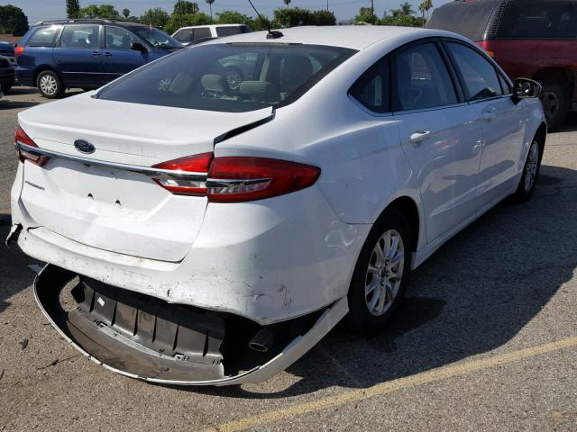 3FA6P0G78HR260821 - 2017 FORD FUSION S WHITE photo 4